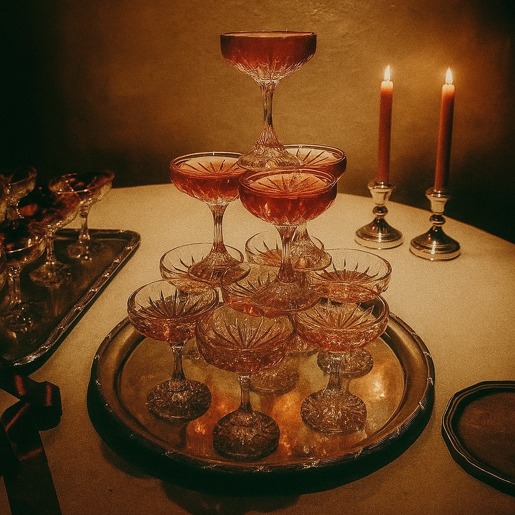 Petite Champagne Tower Set of 11 Coupes