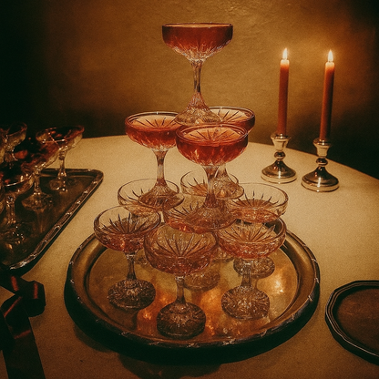 Petite Champagne Tower Set of 11 Coupes