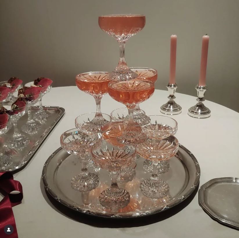 Petite Champagne Tower Set of 11 Coupes