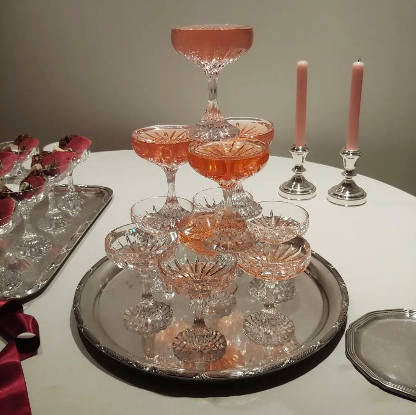 Petite Champagne Tower Set of 11 Coupes